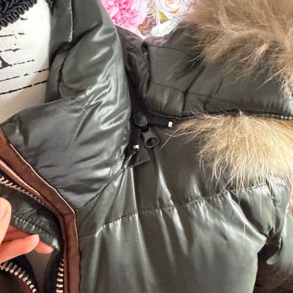 Nicole Benisti Down Puffer Coat | Fur Trim Hood | Leather Details | XS - Picture 8 of 14